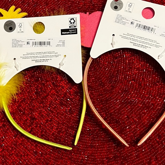 New Set of Two Pineapple & Peaches Ribbon Wrapped Headbands - Picture 8 of 12